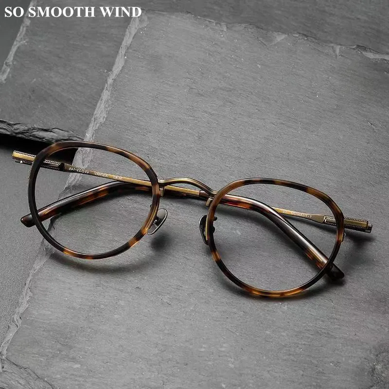 Japanese Handmade Titanium Glasses Frame Mens Vintage Round Ultralight Myopia Eyeglasses Women Prescription Spectacles Eyewear
Japanese Handmade Titanium Glasses Frame Mens Vintage Round Ultralight Myopia Eyeglasses Women Prescription Spectacles Eyewear