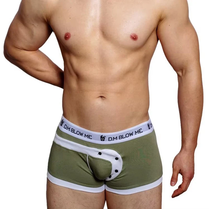 Men's Underwear Fashion Button Design Personality Boxer Pants Comfortable Cotton Sports Boxer Panties
Men's Underwear Fashion Button Design Personality Boxer Pants Comfortable Cotton Sports Boxer Panties