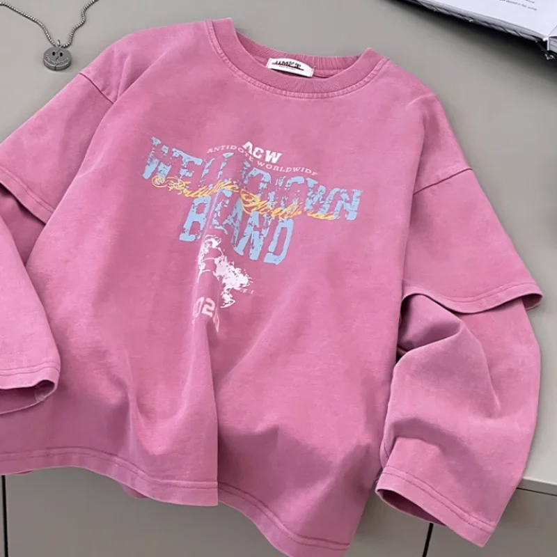 Boys' T-shirt long sleeved spring and autumn outfit new children's fake two-piece top pure cotton T-shirt children's base coat
Boys' T-shirt long sleeved spring and autumn outfit new children's fake two-piece top pure cotton T-shirt children's base coat