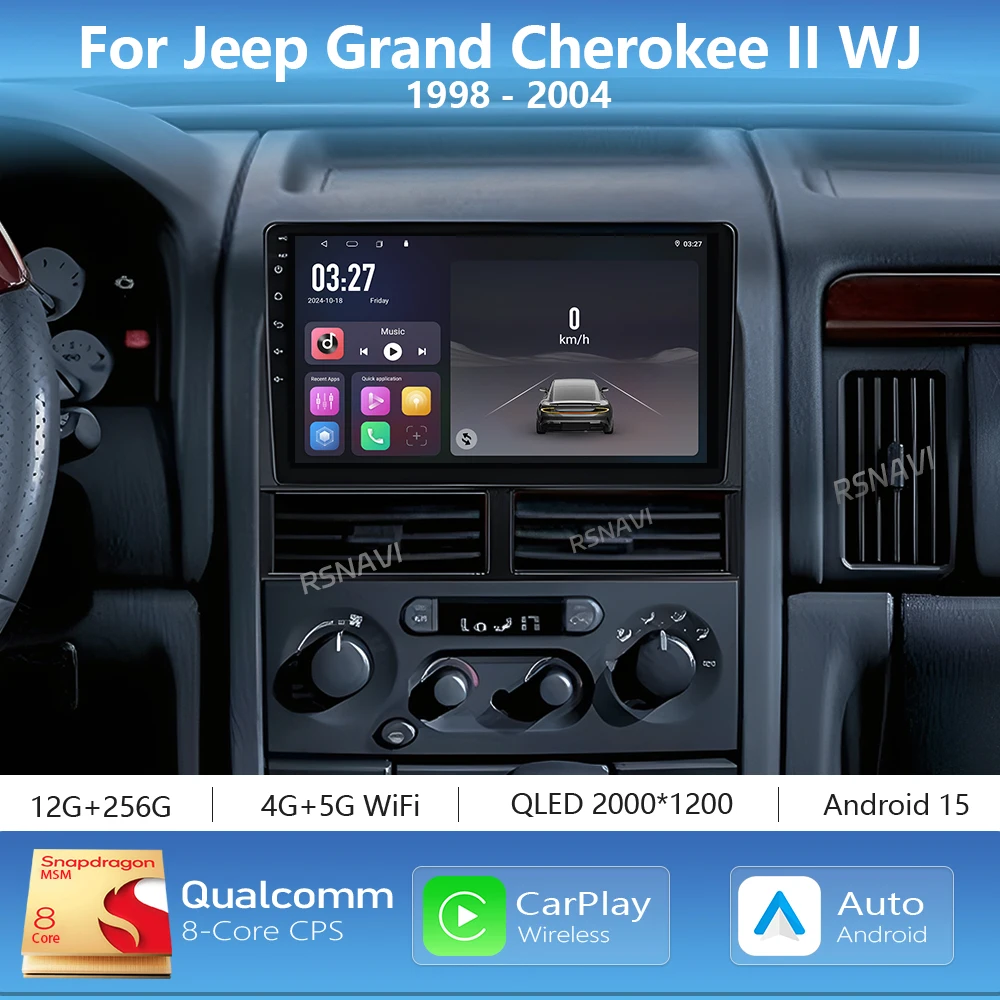 Android 16 Carplay Auto 2K Screen Car Radio Multimedia Player For Jeep Grand Cherokee II WJ 1998 - 2004 2 din Autoradio Stereo
Android 16 Carplay Auto 2K Screen Car Radio Multimedia Player For Jeep Grand Cherokee II WJ 1998 - 2004 2 din Autoradio Stereo