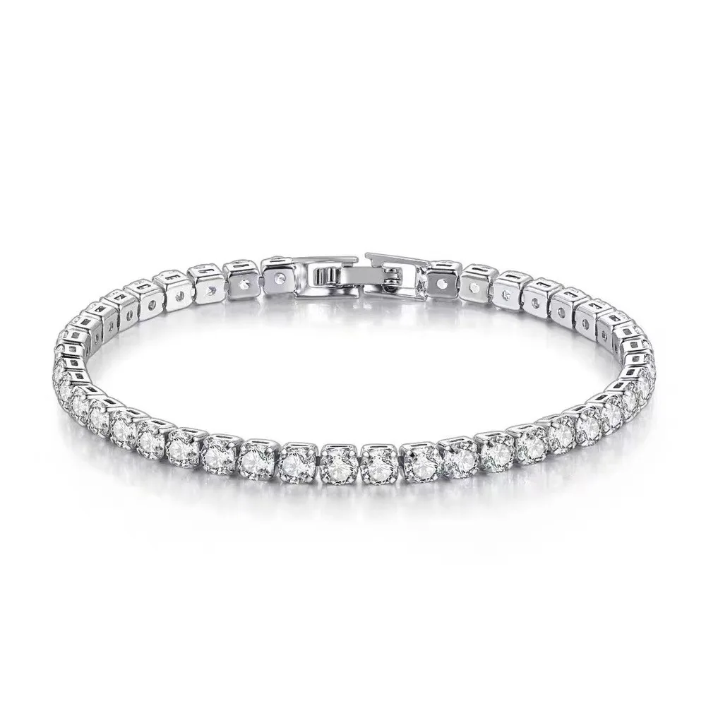 CALYMIX S925 Sterling Silver Bracelet Zirconia Tennis Ball Women Fashion Simple Engagement Wedding Charm Jewelry 4mm 16-20cm
CALYMIX S925 Sterling Silver Bracelet Zirconia Tennis Ball Women Fashion Simple Engagement Wedding Charm Jewelry 4mm 16-20cm