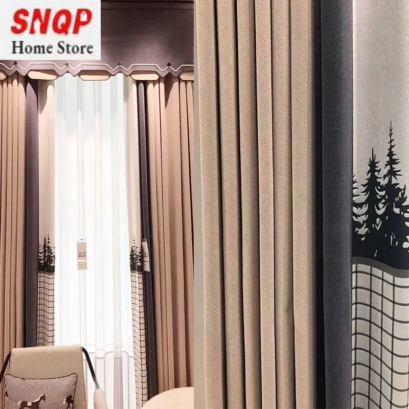 New Nordic wind chenille jacquard stitching curtain living room bedroom dining room custom blackout curtain light luxury
New Nordic wind chenille jacquard stitching curtain living room bedroom dining room custom blackout curtain light luxury