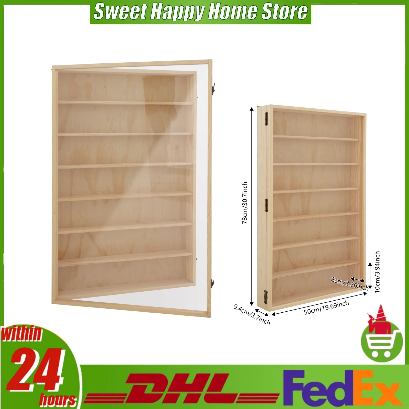 7/6/5-Tier Wooden Display Case Wall Mount Display Cabinet with Acrylic Door Collectibles Showcase for Model Cars Action Figures
7/6/5-Tier Wooden Display Case Wall Mount Display Cabinet with Acrylic Door Collectibles Showcase for Model Cars Action Figures