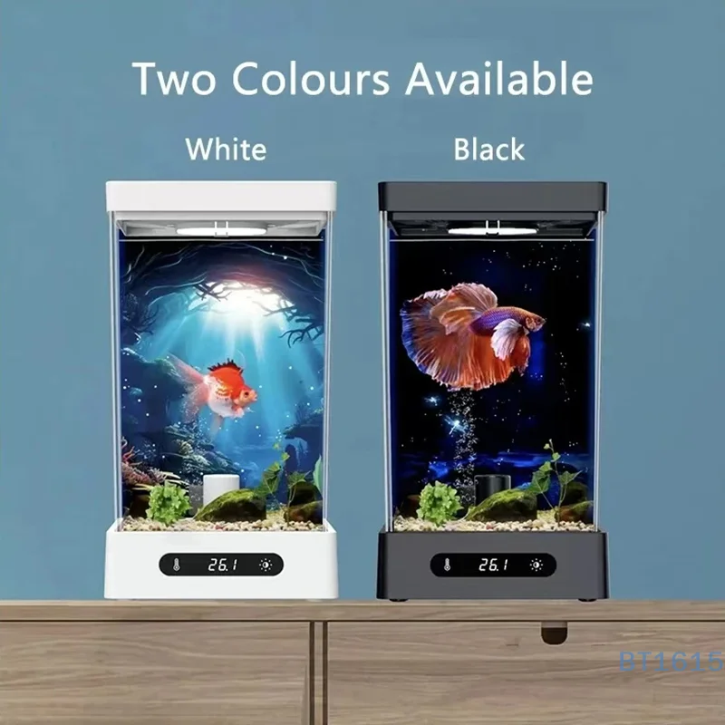 Miniature Smart Betta Fish Tank: Self-Circulating Desktop Aquarium for Home Office
Miniature Smart Betta Fish Tank: Self-Circulating Desktop Aquarium for Home Office