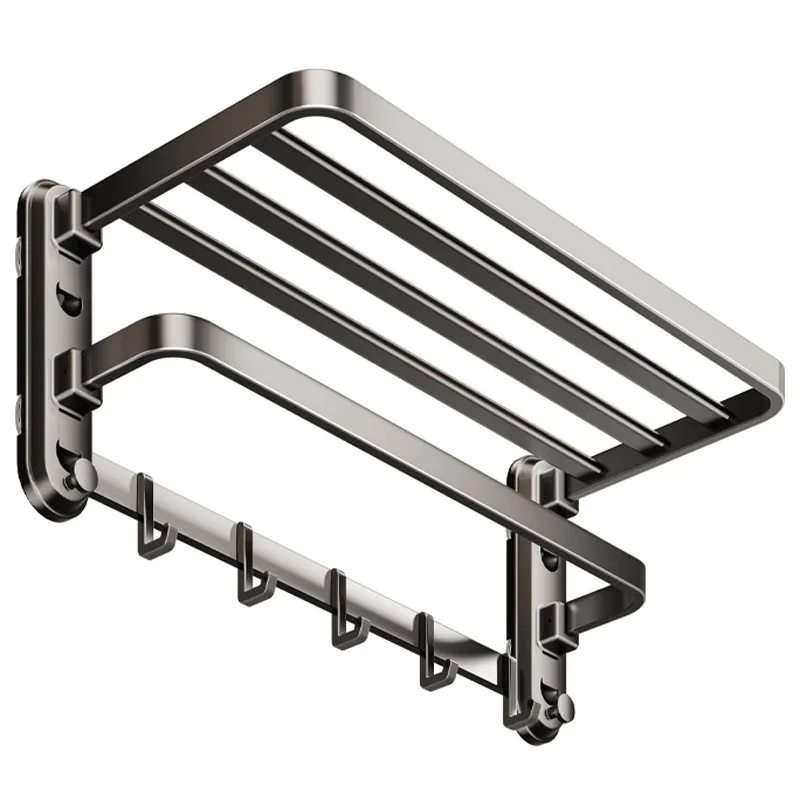 Aluminum Folding Non-Perforated Towel Rack Wall-Mounted Bathroom Storage for Toilet Towel Space-Saving Design Bathroom Shelf
Aluminum Folding Non-Perforated Towel Rack Wall-Mounted Bathroom Storage for Toilet Towel Space-Saving Design Bathroom Shelf