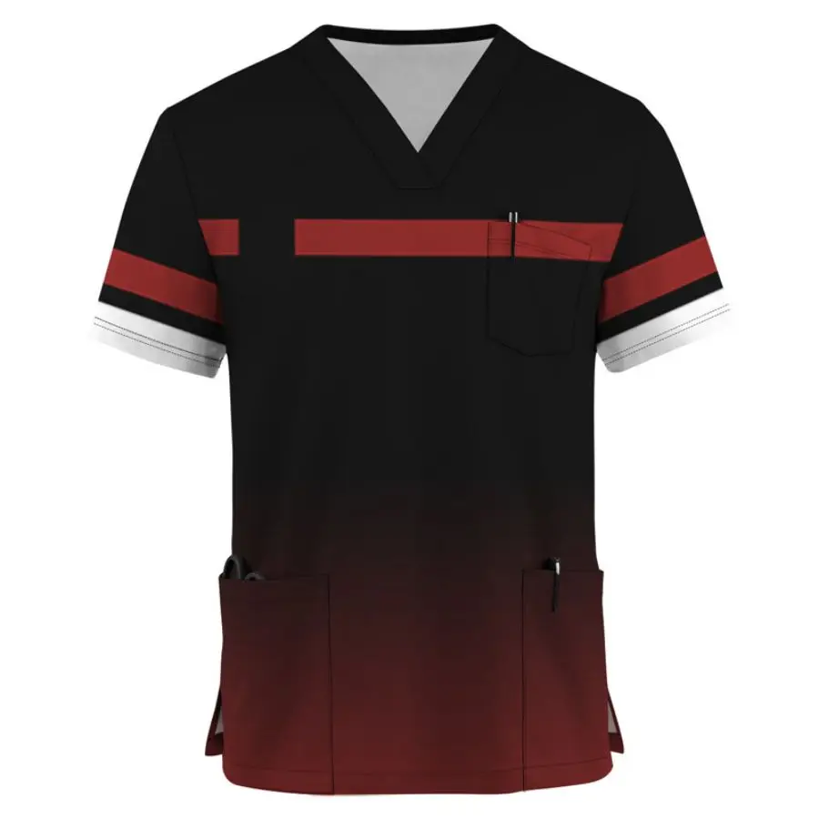 Summer new men's retro gradient minimalist side pocket design short sleeved V-neck workwear
Summer new men's retro gradient minimalist side pocket design short sleeved V-neck workwear