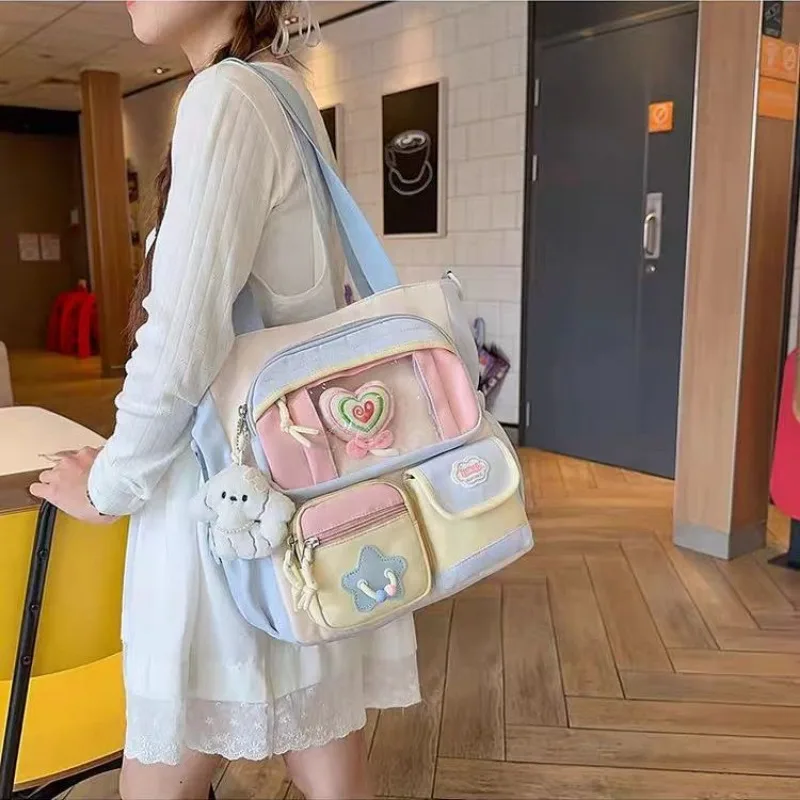 New Sweet and Cute Girl Ulzzang Cartoon Ita Bag Preppy Style Large Capacity Hand Tote Bag Casual One-shoulder Crossbody Bag
New Sweet and Cute Girl Ulzzang Cartoon Ita Bag Preppy Style Large Capacity Hand Tote Bag Casual One-shoulder Crossbody Bag