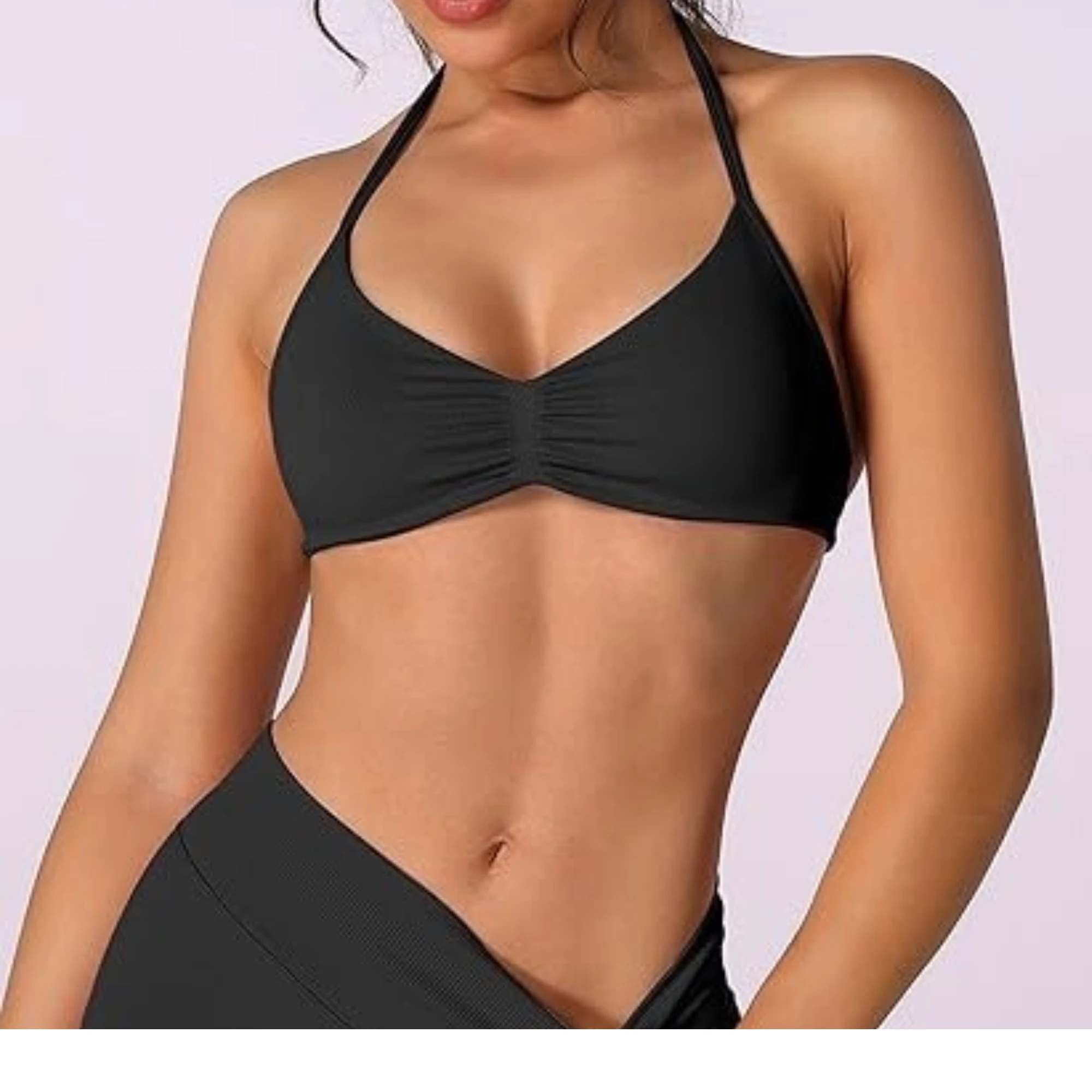 Strappy Bra Top Women High Support Thin Strap Halter Sport Seamless Bras Scrunch Workout Yoga Tank
Strappy Bra Top Women High Support Thin Strap Halter Sport Seamless Bras Scrunch Workout Yoga Tank
