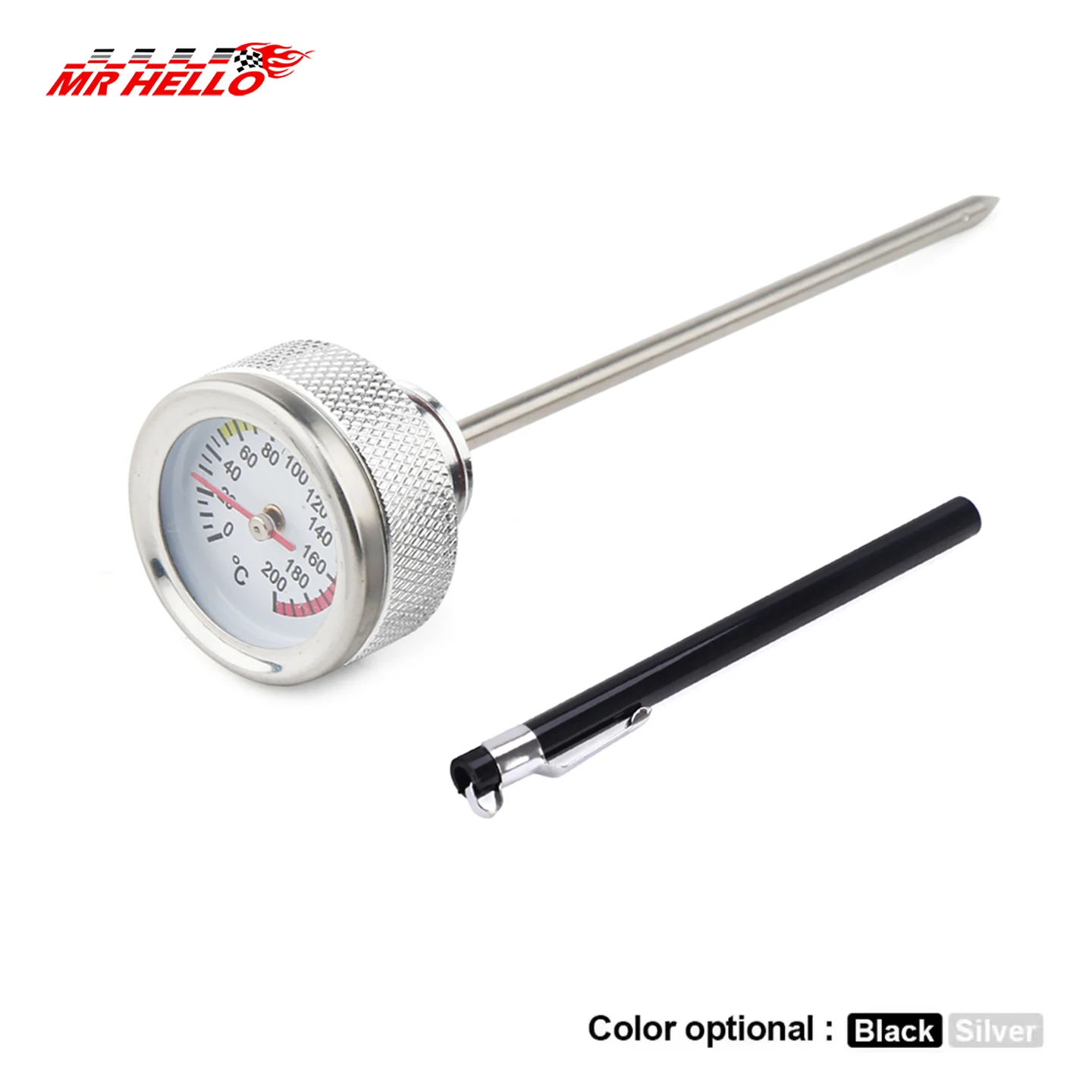 Motorcycle Fuel Tank Caps M20x2.5 with Oil Temperature Gauge 0-200 Pointers Thermometer Cap Cover with 117MM Probe
Motorcycle Fuel Tank Caps M20x2.5 with Oil Temperature Gauge 0-200 Pointers Thermometer Cap Cover with 117MM Probe