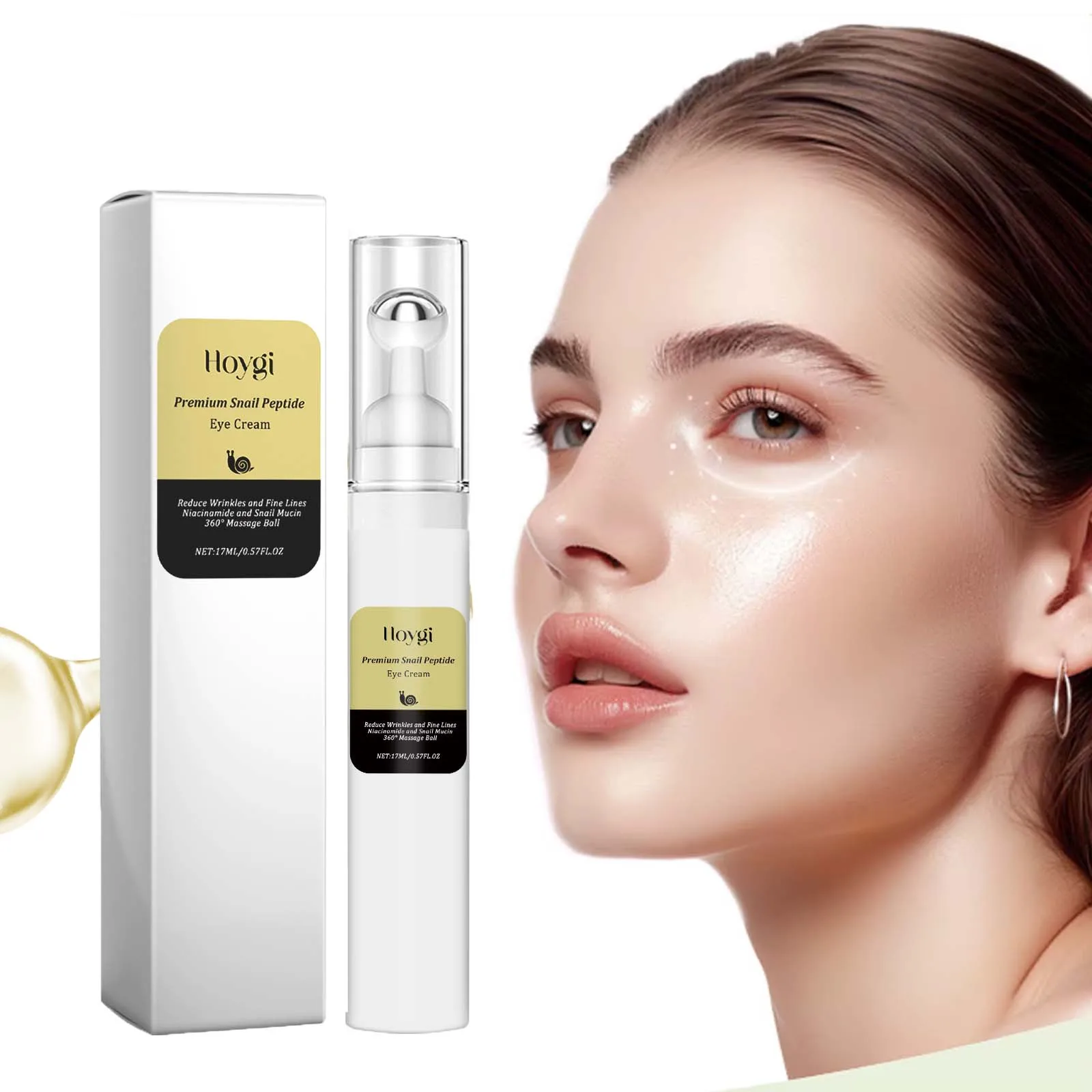 Snail Peptide Eye Cream Remove Eye Bag Anti-Puffiness Fade Dark Circle Firming Skin Roller Massage Nourishing Care Eye Cream
Snail Peptide Eye Cream Remove Eye Bag Anti-Puffiness Fade Dark Circle Firming Skin Roller Massage Nourishing Care Eye Cream