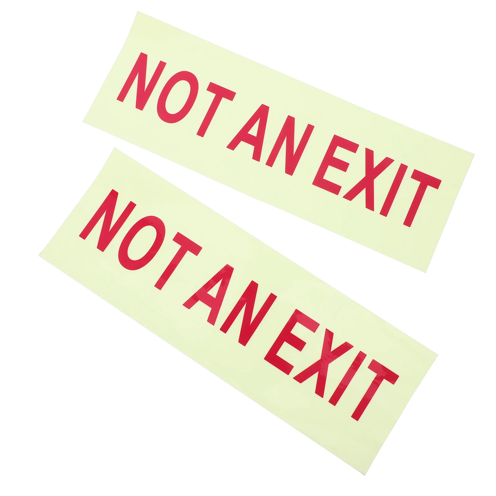 2Pcs 10x3 Glow Dark Adhesive Not Exit Signs Business Warning Signs Safety Door Warning Public Emergency Folder Tag
2Pcs 10x3 Glow Dark Adhesive Not Exit Signs Business Warning Signs Safety Door Warning Public Emergency Folder Tag