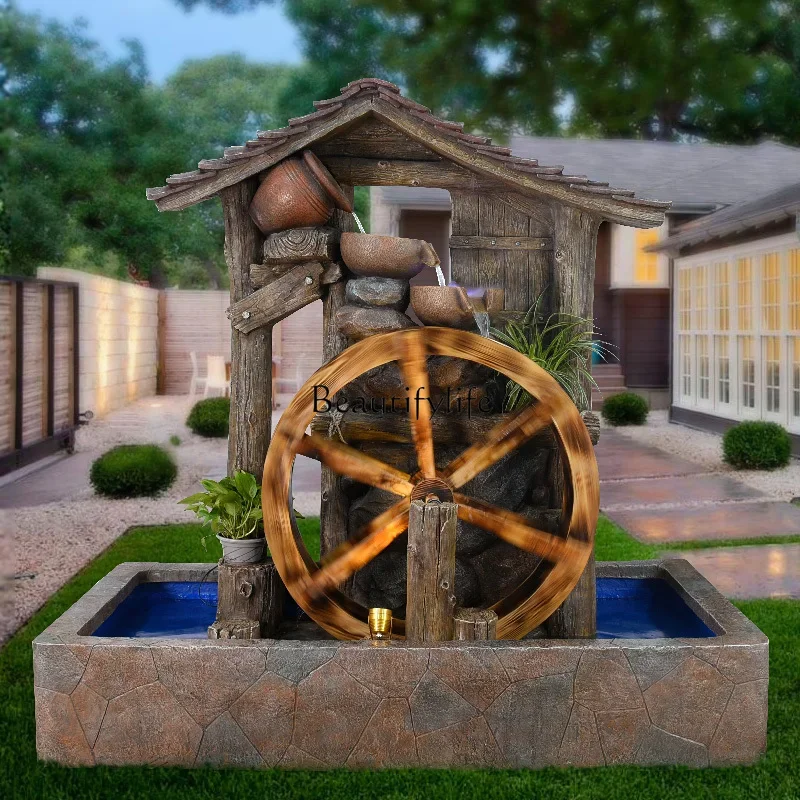 yj19 Chinese Style Water Flow Fountain Large Feng Shui Wheel Creative Garden Bonsai Wealth-Attracting Floor Ornament
yj19 Chinese Style Water Flow Fountain Large Feng Shui Wheel Creative Garden Bonsai Wealth-Attracting Floor Ornament