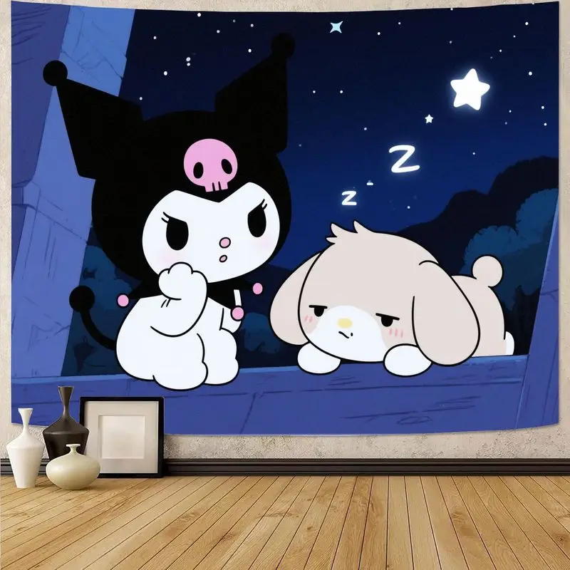 1 шт. Sanrio Kuromi Kawaii Спящий щенок гобелен ночное небо настенное искусство полиэстер декор для спальни в общежитии эстетический подарок для девочек-подростков
1 шт. Sanrio Kuromi Kawaii Спящий щенок гобелен ночное небо настенное искусство полиэстер декор для спальни в общежитии эстетический подарок для девочек-подростков