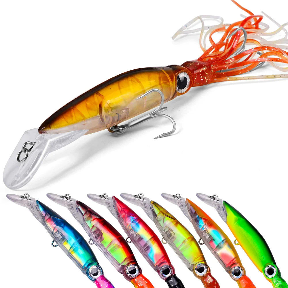 1pcs Simulation Beard Squid Sea Fishing Lure 23cm 40g Hard Artificial Plastic Octopus Bait 1/0# Treble hook 6 Colors dw320
1pcs Simulation Beard Squid Sea Fishing Lure 23cm 40g Hard Artificial Plastic Octopus Bait 1/0# Treble hook 6 Colors dw320