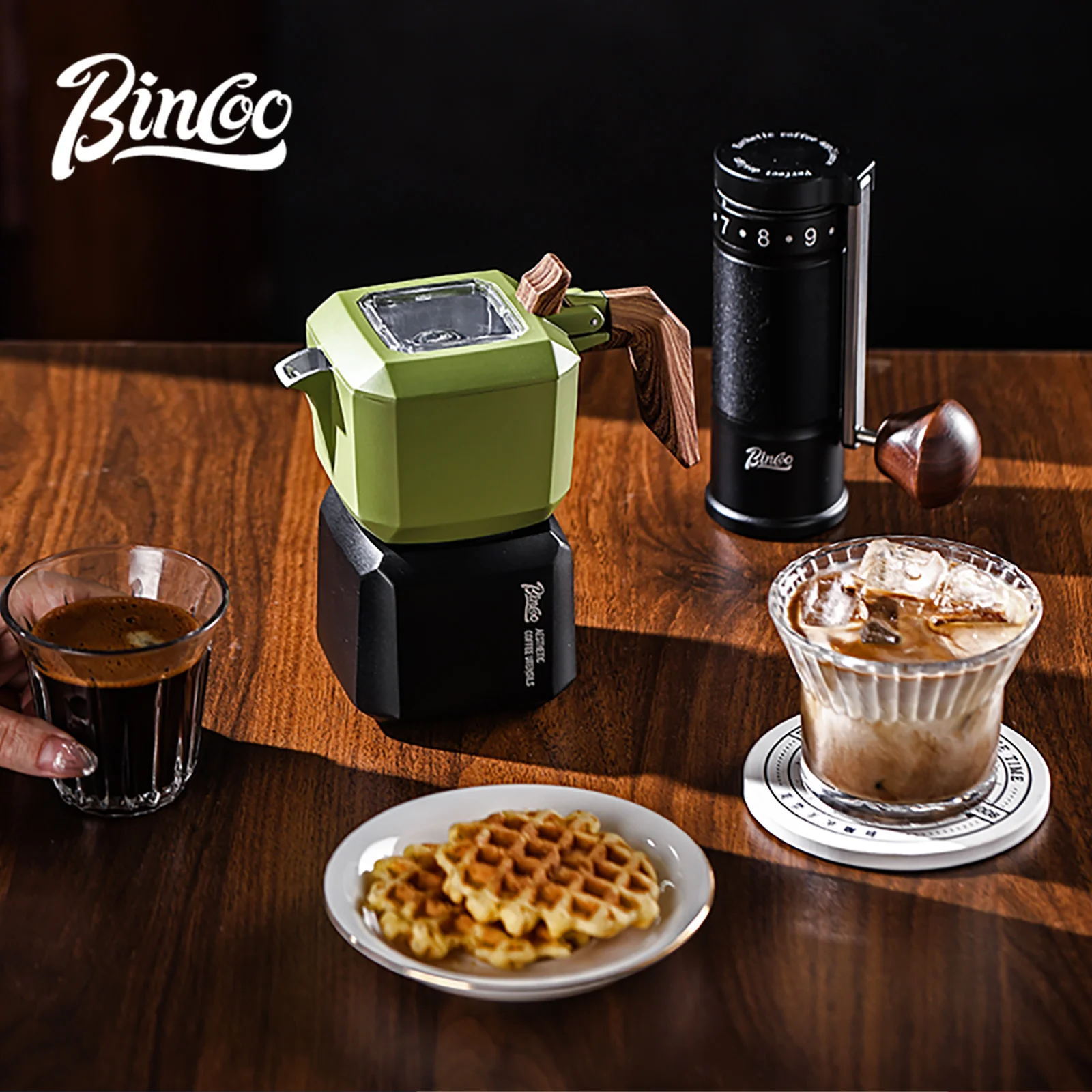 Bincoo Mini Cube Moka Pot Kit 2 Valve System with Coffee Tamper Paper Filters Ceramic Mat Grinder Italian Style Coffee Maker
Bincoo Mini Cube Moka Pot Kit 2 Valve System with Coffee Tamper Paper Filters Ceramic Mat Grinder Italian Style Coffee Maker