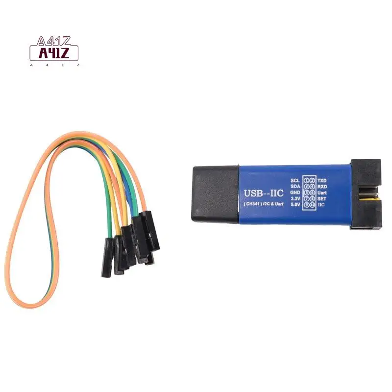 A41Z-CH341T 2-In-1 USB To I2C USB To IIC UART USB To TTL MCU Serial Port Downloader Adapter
A41Z-CH341T 2-In-1 USB To I2C USB To IIC UART USB To TTL MCU Serial Port Downloader Adapter