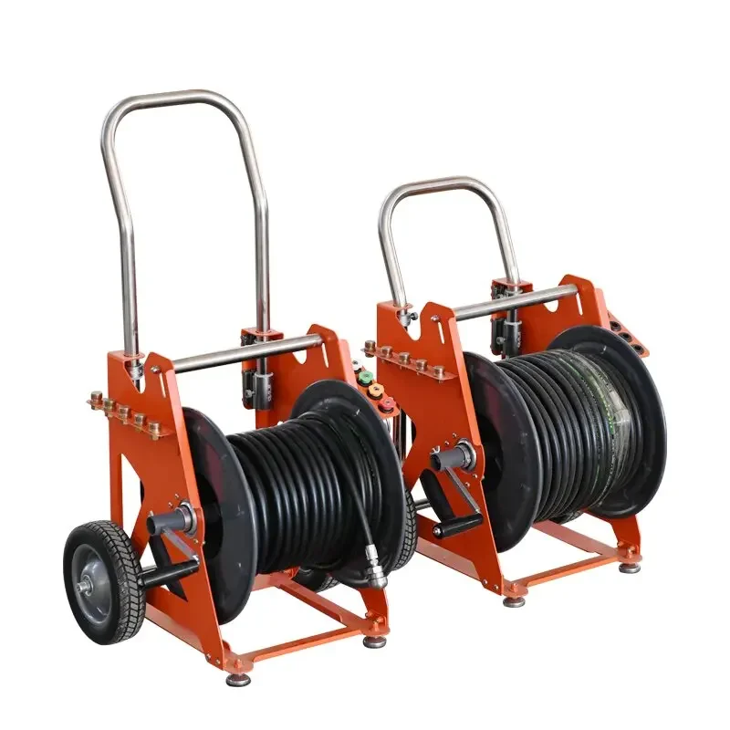 AMJET Controls New push-type hose reels (for 1/2"-3/8" water spray hose) with pressure gauge and water valve for drain jetting
AMJET Controls New push-type hose reels (for 1/2"-3/8" water spray hose) with pressure gauge and water valve for drain jetting