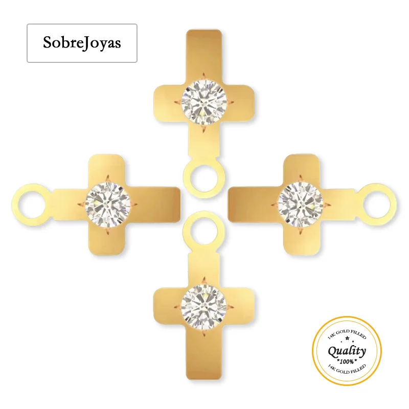 Подвеска-крестик из позолоченного золота 14K с цирконами для ожерелья и серег, для самостоятельного изготовления украшений, устойчивая к потускнению, фурнитура для ювелирных изделий
Подвеска-крестик из позолоченного золота 14K с цирконами для ожерелья и серег, для самостоятельного изготовления украшений, устойчивая к потускнению, фурнитура для ювелирных изделий