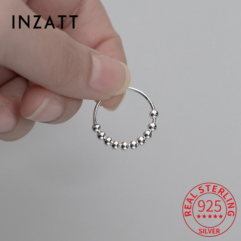 INZATT Real 925 Sterling Silver Rotary Decompression Beads Ring For Fashion Women Trendy Fine Jewelry Minimalist Accessories
INZATT Real 925 Sterling Silver Rotary Decompression Beads Ring For Fashion Women Trendy Fine Jewelry Minimalist Accessories