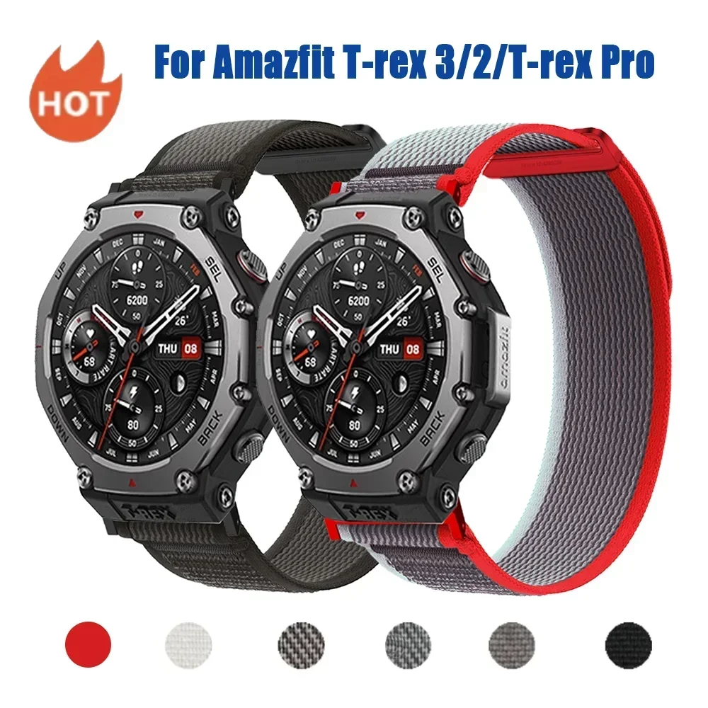 Нейлоновый ремешок-петля для умных часов Huami Amazfit T Rex 3, дышащий браслет для Amazfit T-Rex 2/T-Rex Pro, аксессуары для браслетов
Нейлоновый ремешок-петля для умных часов Huami Amazfit T Rex 3, дышащий браслет для Amazfit T-Rex 2/T-Rex Pro, аксессуары для браслетов