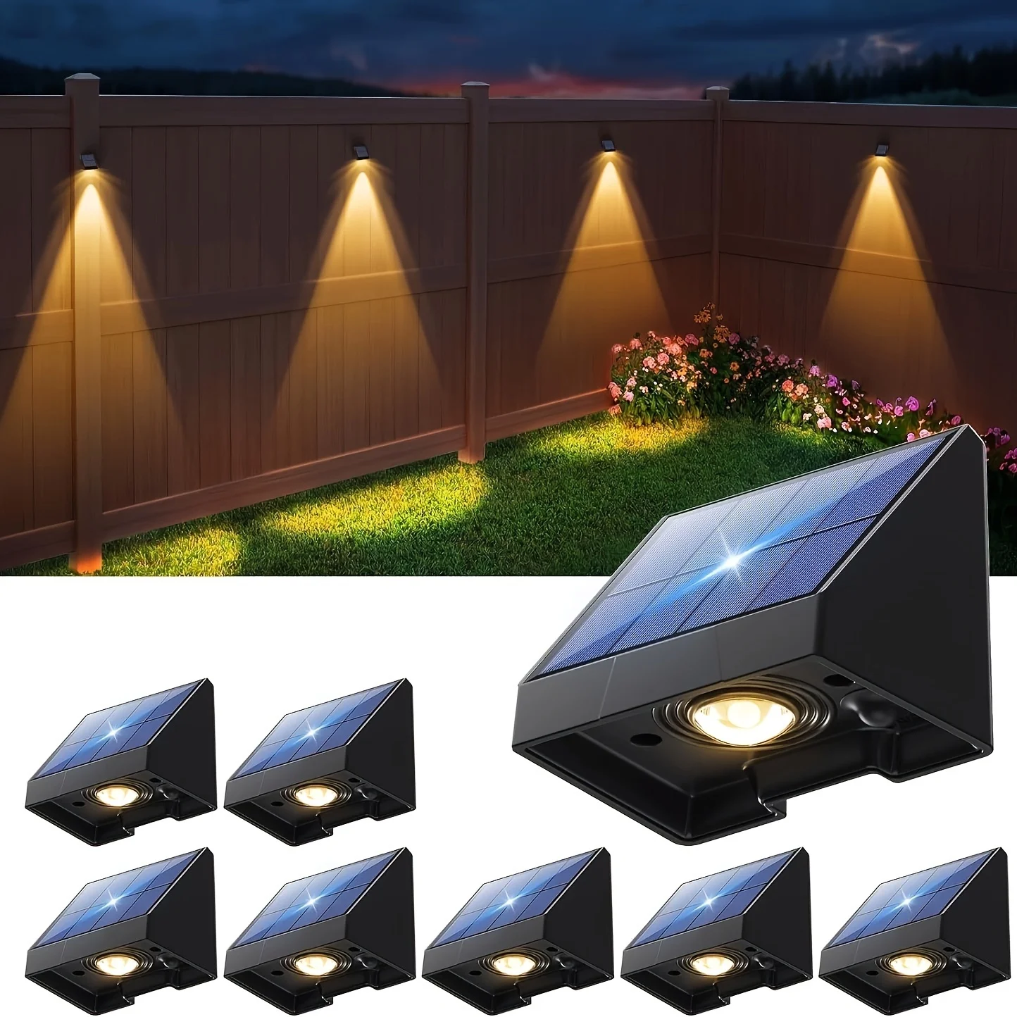 8PC Solar Fence Lights Outdoor Waterproof High Brightness Deck Lamp Solar Powered Wall Lighting Decor for Patio Backyard Railing
8PC Solar Fence Lights Outdoor Waterproof High Brightness Deck Lamp Solar Powered Wall Lighting Decor for Patio Backyard Railing