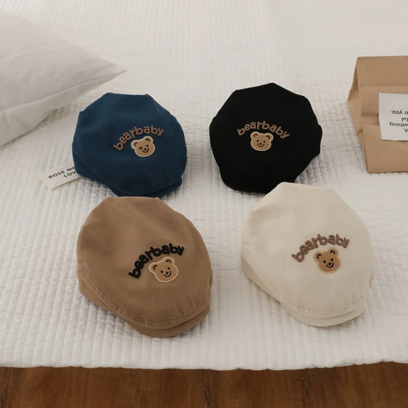 Exquisite Solid Color Cute Bear Baby Beret Hat Korean Embroidered Adjustable Newsboy Cap for Boy Girl Kids Duck Tongue Hat
Exquisite Solid Color Cute Bear Baby Beret Hat Korean Embroidered Adjustable Newsboy Cap for Boy Girl Kids Duck Tongue Hat