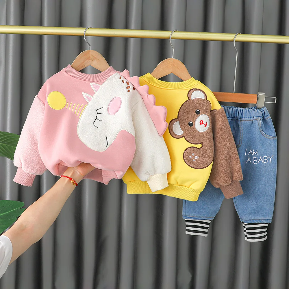 2024 Winter Baby Boy Girl Clothes Sets cute Thick Warm Sweater Cartoon Cute kids 2Piece Baby Girl Suit 0-4Y
2024 Winter Baby Boy Girl Clothes Sets cute Thick Warm Sweater Cartoon Cute kids 2Piece Baby Girl Suit 0-4Y