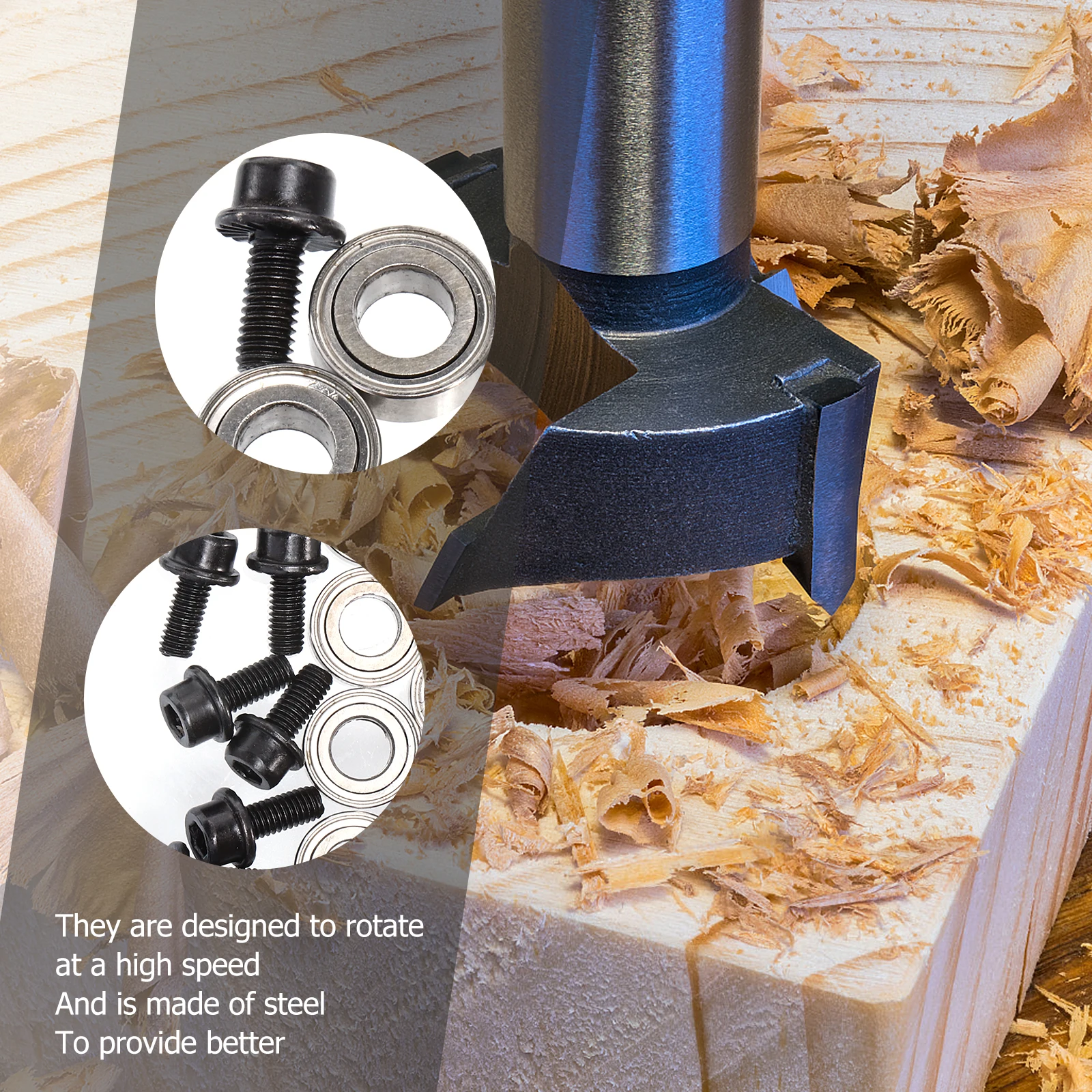 Woodworking Milling Cutter Bearing Kit Router Bits Replacement Tools Ball for Bearings Accessory Steel Top-mounted
Woodworking Milling Cutter Bearing Kit Router Bits Replacement Tools Ball for Bearings Accessory Steel Top-mounted