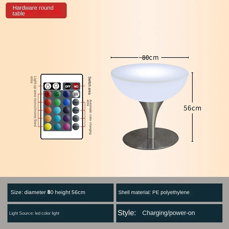 Outdoor LED round light-emitting table simple KTV clear bar coffee milk tea shop high-foot bar table night club furniture mesas
Outdoor LED round light-emitting table simple KTV clear bar coffee milk tea shop high-foot bar table night club furniture mesas