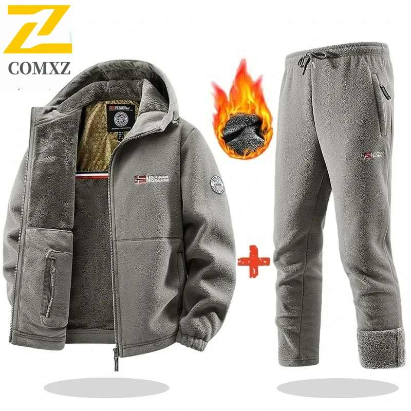 Premium Men Tracksuit 2025 Outdoor Running Thickened Fleece Jacket + Pants Two Piece Casual Jogging Light Warm Outerwear Sets
Premium Men Tracksuit 2025 Outdoor Running Thickened Fleece Jacket + Pants Two Piece Casual Jogging Light Warm Outerwear Sets