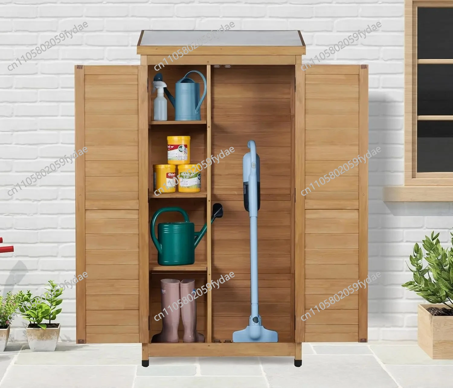 Уличный деревянный сарай для хранения с металлической крышей, высокий вертикальный шкаф для инструментов для двора, сада, патио, газона (золотой)
Уличный деревянный сарай для хранения с металлической крышей, высокий вертикальный шкаф для инструментов для двора, сада, патио, газона (золотой)