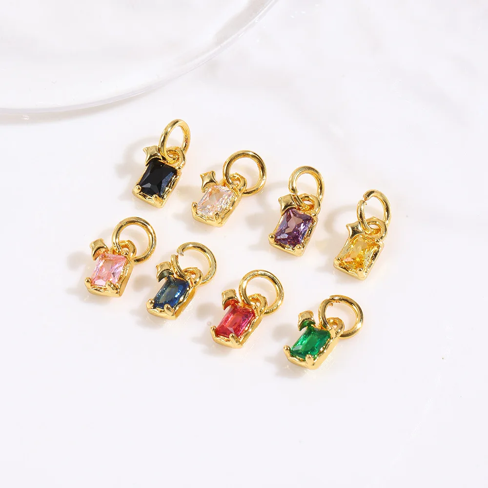 10 versatile colored zircon rectangular pendant necklaces, bracelets, earrings, pendant accessories, DIY jewelry materials
10 versatile colored zircon rectangular pendant necklaces, bracelets, earrings, pendant accessories, DIY jewelry materials