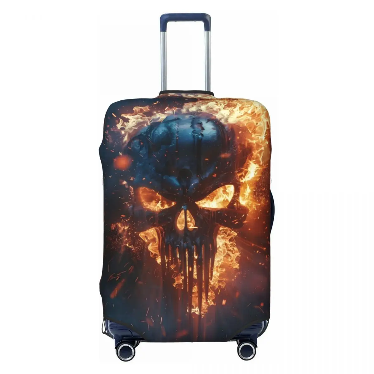 Custom Punisher Skull Symbol Travel Luggage Cover Dust Proof Trendy Superhero Suitcase Cover Protector Fit 18-32 Inch
Custom Punisher Skull Symbol Travel Luggage Cover Dust Proof Trendy Superhero Suitcase Cover Protector Fit 18-32 Inch