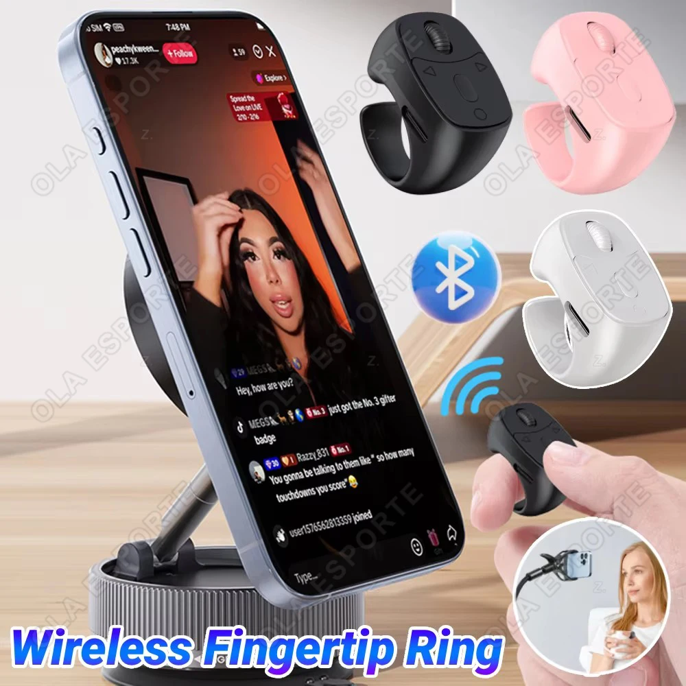 Bluetooth 5.3 Wireless Fingertip Ring Remote Control Page Turner Browsing Scrolling Ring Wireless Camera Shutter Selfie Button
Bluetooth 5.3 Wireless Fingertip Ring Remote Control Page Turner Browsing Scrolling Ring Wireless Camera Shutter Selfie Button