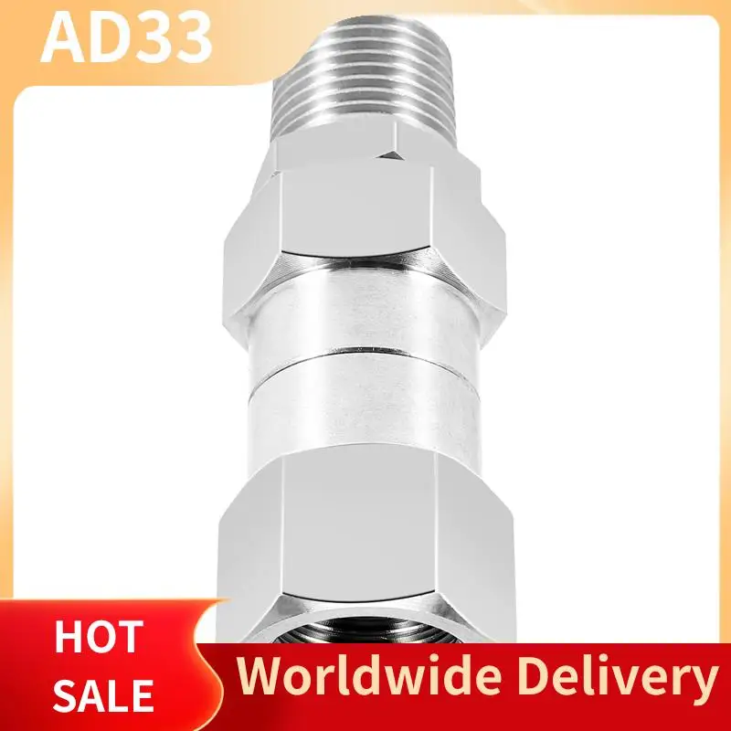 Top Deals Pressure Washer Swivel, 3/8 Inch NPT Male Thread Fitting, 4500 PSI, For Pressure Washer (Stainless Steel)
Top Deals Pressure Washer Swivel, 3/8 Inch NPT Male Thread Fitting, 4500 PSI, For Pressure Washer (Stainless Steel)
