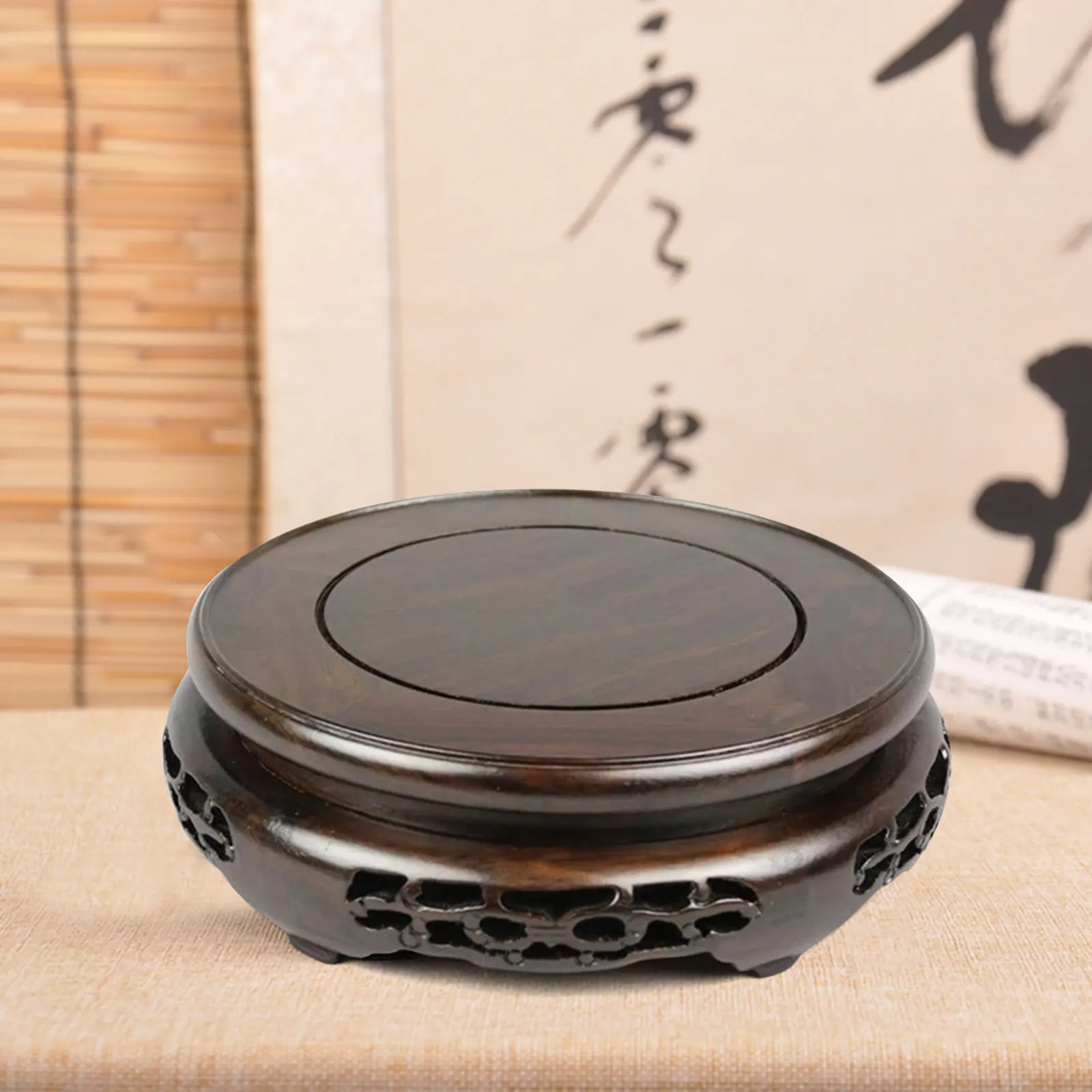 Настольная деревянная подставка для кастрюли 15 см/5,9 дюйма, коричневый декоративный держатель для кастрюль, подходящий для украшения дома, гостиной, балкона и сада
Настольная деревянная подставка для кастрюли 15 см/5,9 дюйма, коричневый декоративный держатель для кастрюль, подходящий для украшения дома, гостиной, балкона и сада