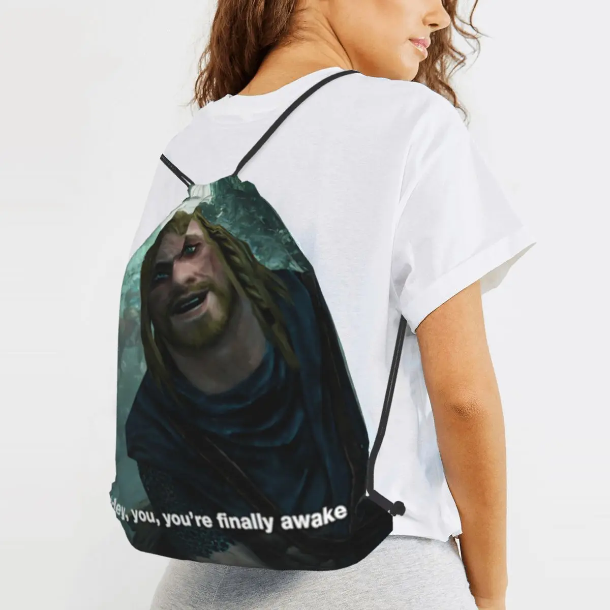 Рюкзаки Hey You You're Finally Awake Skyrim, повседневные сумки на шнурке, сумки для обуви, сумки для книг для мужчин, женщин и студентов
Рюкзаки Hey You You're Finally Awake Skyrim, повседневные сумки на шнурке, сумки для обуви, сумки для книг для мужчин, женщин и студентов