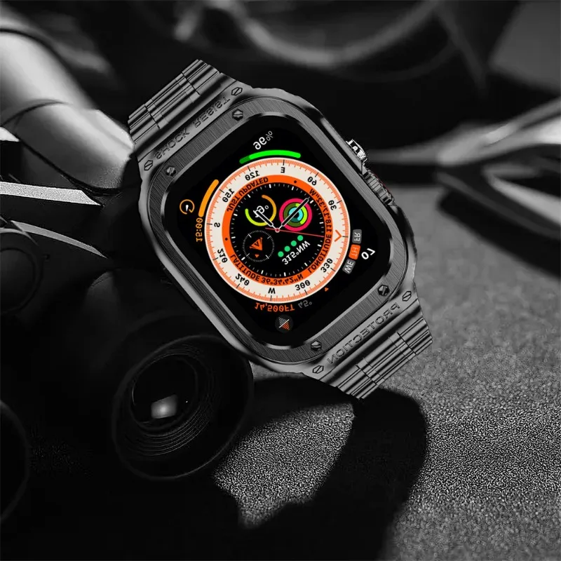 Stainless Steel Strap+Case For Apple Watch Band 45mm 44mm Folding Safety Bracelet Bumper Cover For iWatch series 4 5 SE 6 7 8 9
Stainless Steel Strap+Case For Apple Watch Band 45mm 44mm Folding Safety Bracelet Bumper Cover For iWatch series 4 5 SE 6 7 8 9