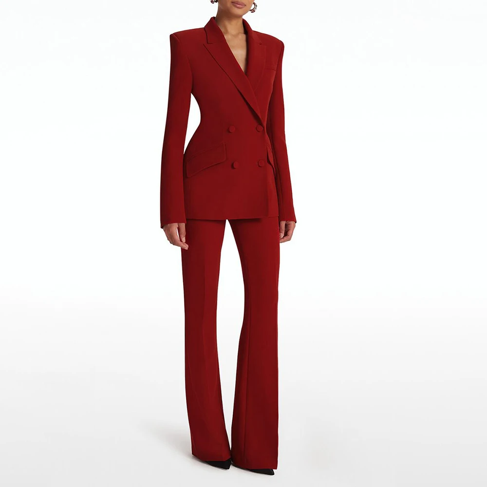 Slim Fit Double-breasted Women Pants Suit Set High-end Two Pieces(Jacket+Trousers) Peaked Lapel Daily Wear أطقم بناطيل
Slim Fit Double-breasted Women Pants Suit Set High-end Two Pieces(Jacket+Trousers) Peaked Lapel Daily Wear أطقم بناطيل