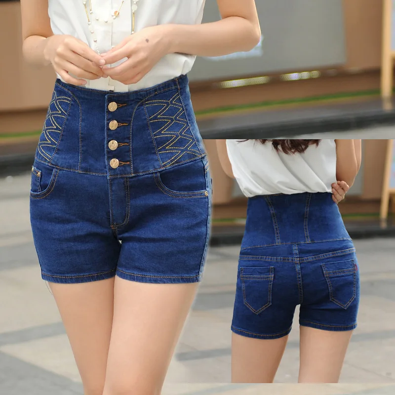 Весенне-летние модные повседневные брендовые эластичные джинсовые шорты больших размеров для женщин и девочек 
Весенне-летние модные повседневные брендовые эластичные джинсовые шорты больших размеров для женщин и девочек