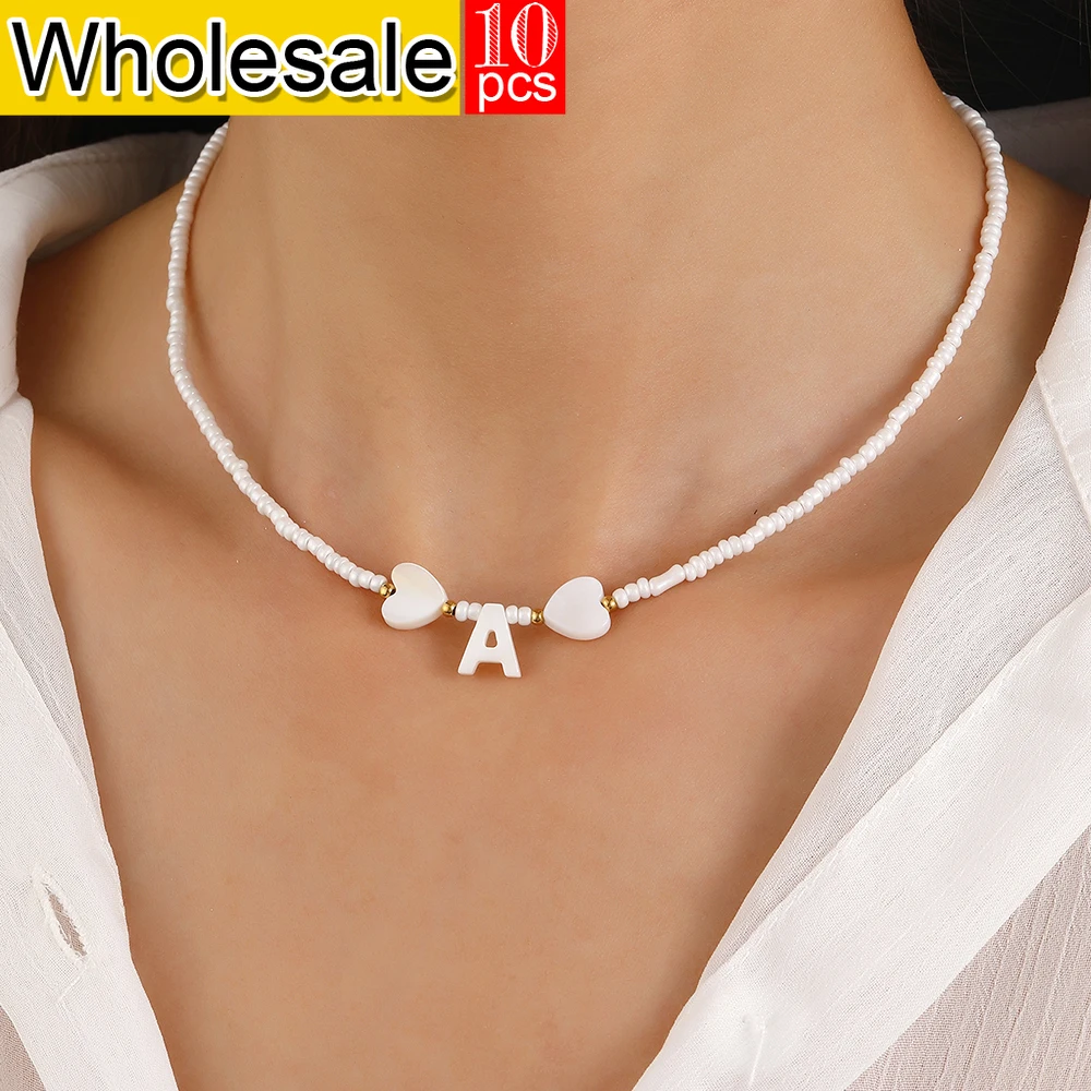Initial Pendant Necklace 26 Letter Name White Millet Bead Necklace Pendant Jewelry 2024 New 10PCS Wholesale
Initial Pendant Necklace 26 Letter Name White Millet Bead Necklace Pendant Jewelry 2024 New 10PCS Wholesale