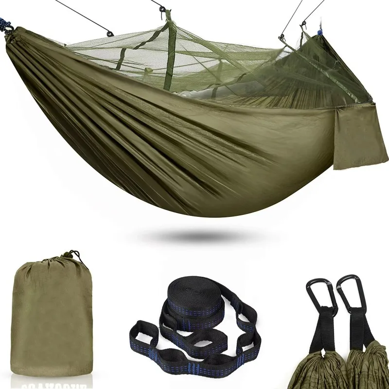 Wholesale Outdoor Portable Parachute Folding Hammock Swing Nylon Camping Mesh Hammock with Mosquito Net
Wholesale Outdoor Portable Parachute Folding Hammock Swing Nylon Camping Mesh Hammock with Mosquito Net