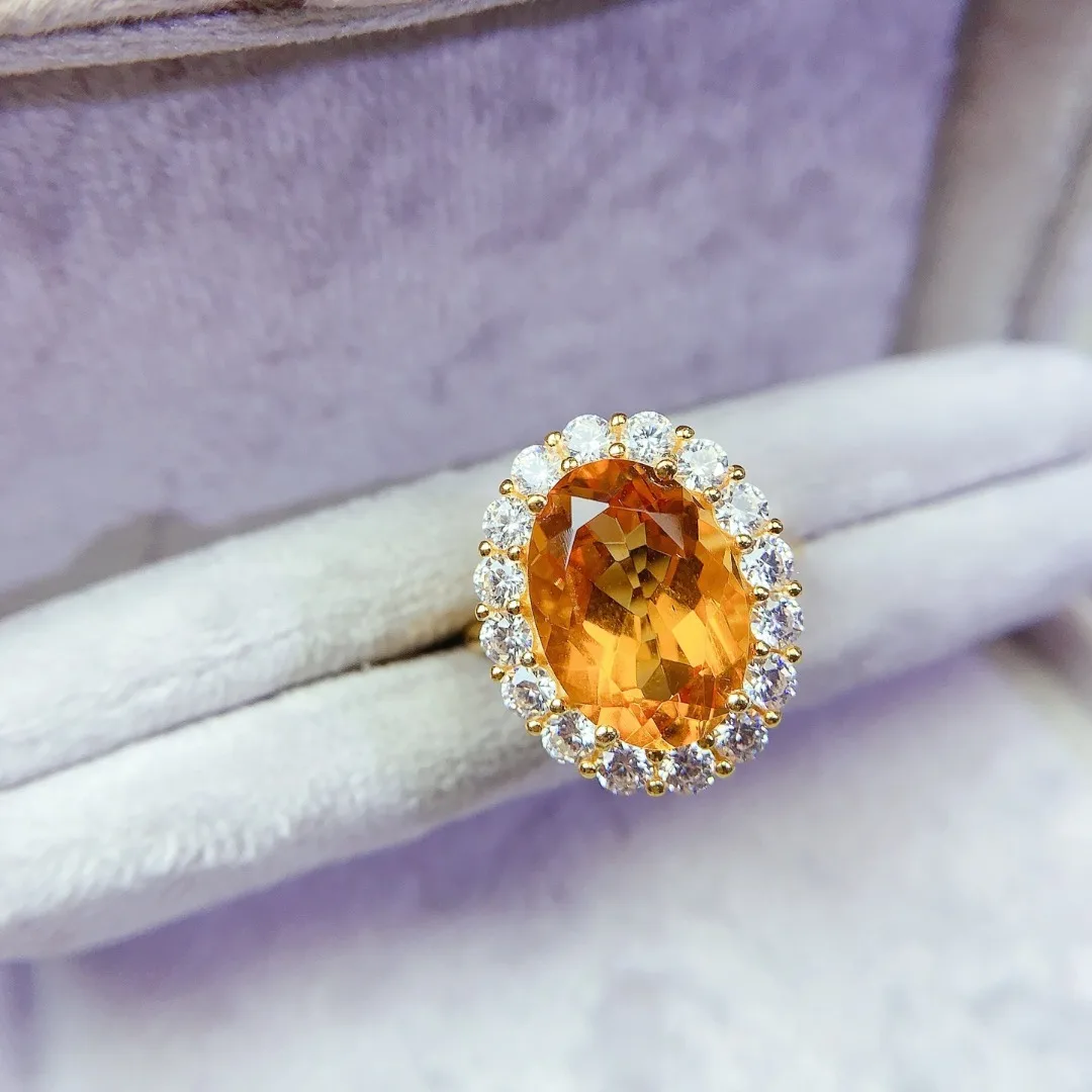 Grand Sized Luxury Natural Crystal Ring S925 Pure Silver Craft Inlay Clear Pure Stone Deep Yellow High Sense Fashion Jewelry
Grand Sized Luxury Natural Crystal Ring S925 Pure Silver Craft Inlay Clear Pure Stone Deep Yellow High Sense Fashion Jewelry