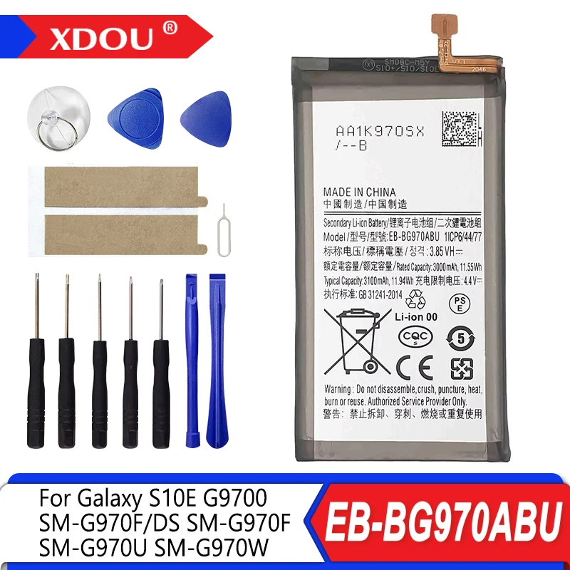 Совершенно новый аккумулятор EB-BG970ABU 3100 мАч для Samsung Galaxy S10E S10 E G9700 SM-G970F/DS SM-G970F SM-G970U SM-G970W + инструменты
Совершенно новый аккумулятор EB-BG970ABU 3100 мАч для Samsung Galaxy S10E S10 E G9700 SM-G970F/DS SM-G970F SM-G970U SM-G970W + инструменты