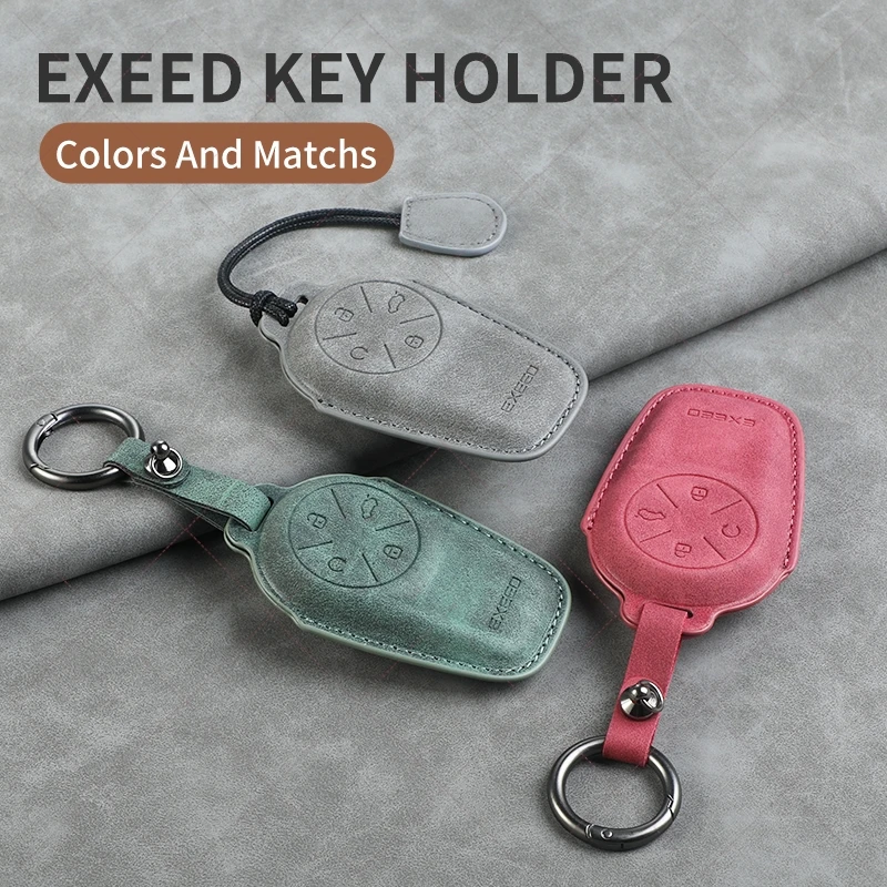 Fashion Leather Car Smart Key Case Holder Keyring Protection Cover For Chery EXEED LX TXL AtlantiX ET ES VX Keychain Accessories
Fashion Leather Car Smart Key Case Holder Keyring Protection Cover For Chery EXEED LX TXL AtlantiX ET ES VX Keychain Accessories