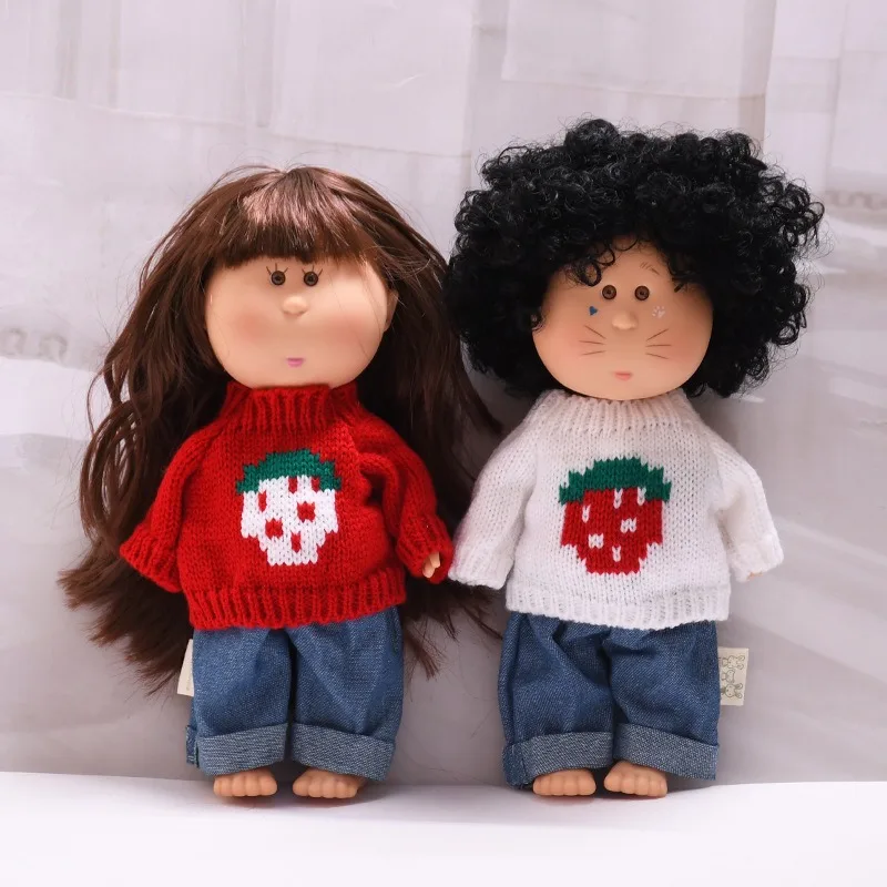 24cm Spanish Mia Potato Doll Clothes Cute Strawberry Sweater Jeans Set Handmade Knitted Outfit for Mia Doll Dress Up Accessories
24cm Spanish Mia Potato Doll Clothes Cute Strawberry Sweater Jeans Set Handmade Knitted Outfit for Mia Doll Dress Up Accessories