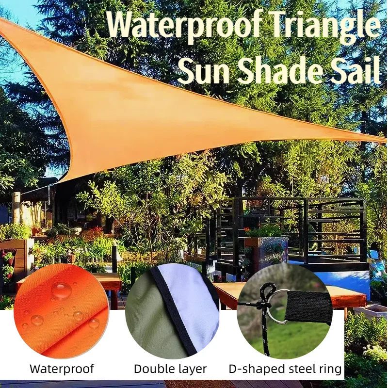3x3m Waterproof Triangle Sun Shade Sail Outdoor Canopy Awning for Camping & Backyard Rain Drainage Design Hiking Sun Shelter
3x3m Waterproof Triangle Sun Shade Sail Outdoor Canopy Awning for Camping & Backyard Rain Drainage Design Hiking Sun Shelter