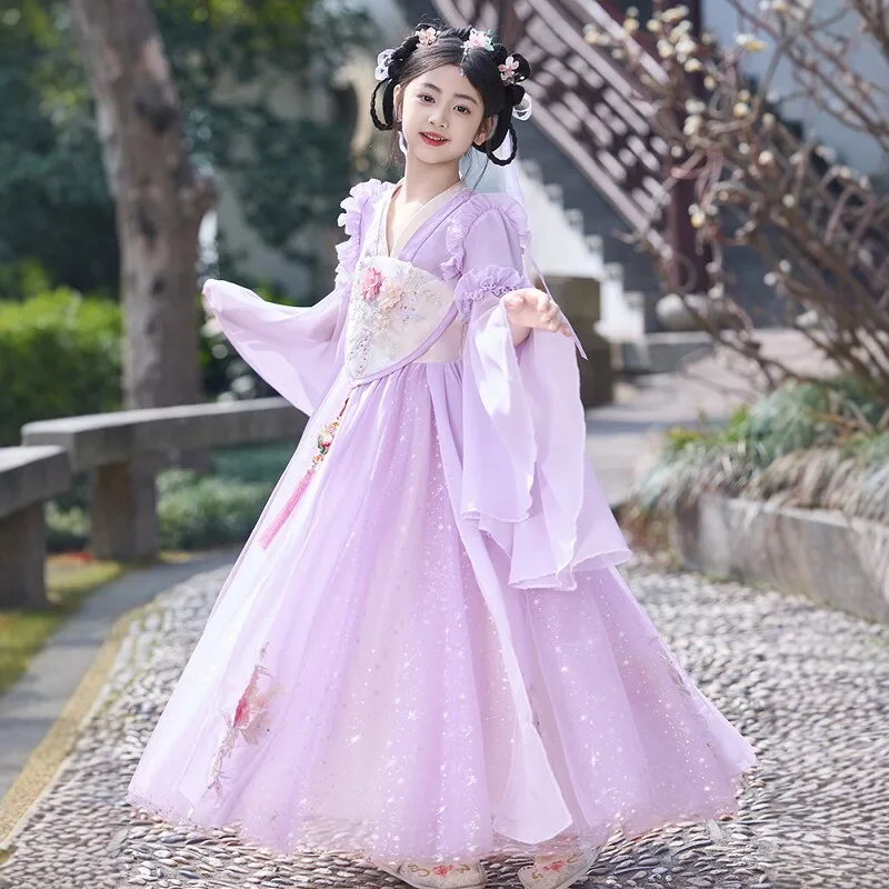 2026 Summer Purple Girls Hanfu, Super Immortal Ancient Skirt Chinese Style Dress
2026 Summer Purple Girls Hanfu, Super Immortal Ancient Skirt Chinese Style Dress