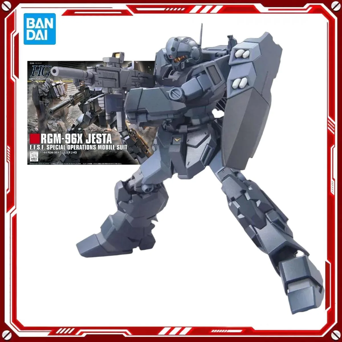 Genuine Bandai Original Figure Model Kits HGUC 1/144 130 RGM-96X Jesta E.F.S.F.Special Anime Figures Action Model Toys Gifts
Genuine Bandai Original Figure Model Kits HGUC 1/144 130 RGM-96X Jesta E.F.S.F.Special Anime Figures Action Model Toys Gifts