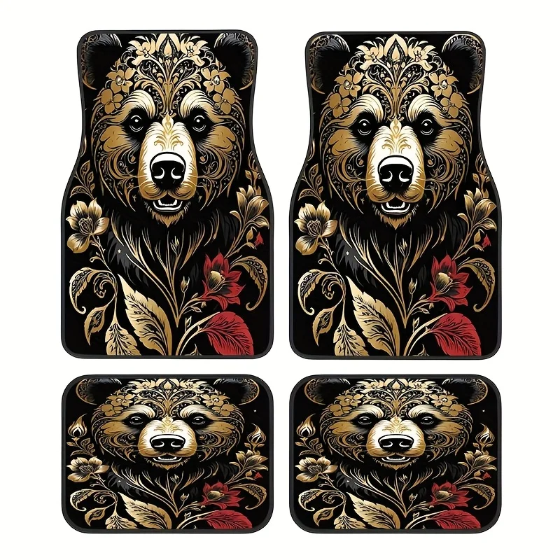 4pcs Golden Bear Pattern Car Mats - Stylish Floral Design, Easy To Clean & Washable, Fits All Car Models, Perfect Holiday Gift F
4pcs Golden Bear Pattern Car Mats - Stylish Floral Design, Easy To Clean & Washable, Fits All Car Models, Perfect Holiday Gift F